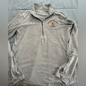 Under Armour Cardinal Spellman Tennis Heatgear Quarter Zip with thumb holes LG